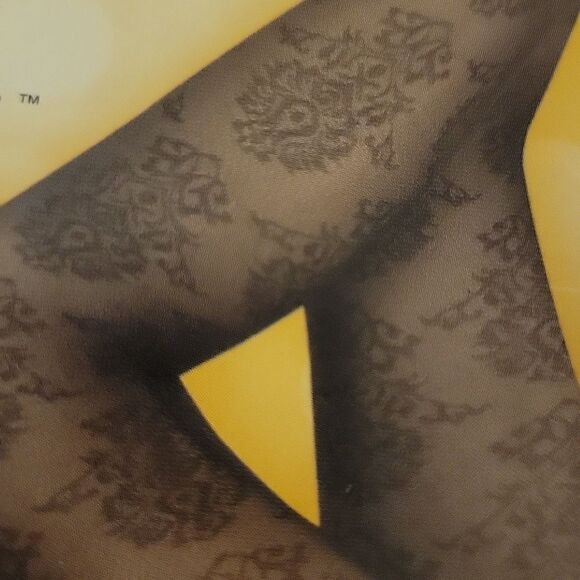 SPANX SHAPING TIGHTS SLIMMING PANTYHOSE BLACK PATTERNED C 140-180 4'11-6'0" NWT - Picture 9 of 11